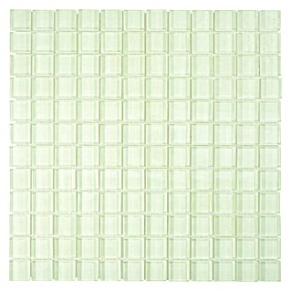 Mosaikfliese Quadrat Crystal XCM 8SE09 (30 x 30 cm, Weiß, Glänzend)
