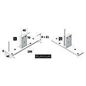 Room Plaza Standfuß (200 x 40 mm, Schwarz, Passend für: Room Plaza Hygieneschutzglas)