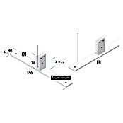 Room Plaza Standfuß (350 x 40 mm, Schwarz, Passend für: Room Plaza Hygieneschutzglas)