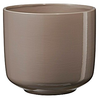 Soendgen Keramik Okrugla tegla za biljke (Vanjska dimenzija (ø x V): 13 x 12 cm, Greige, Keramika)