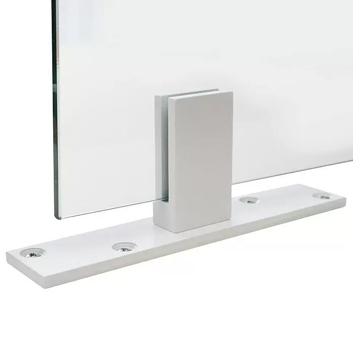 Room Plaza Standfuß - 200 x 40 mm, Weiß, Passend für: Room Plaza Hygieneschutzglas - Detailaufnahme