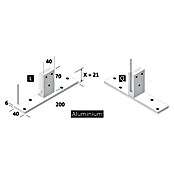 Room Plaza Standfuß (200 x 40 mm, Weiß, Passend für: Room Plaza Hygieneschutzglas)