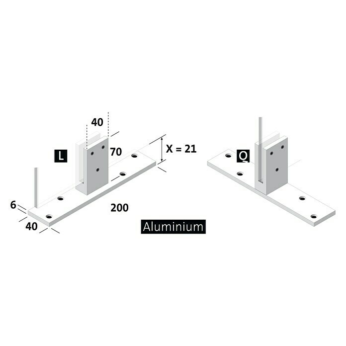 Room Plaza Standfuß200 x 40 mm, Weiß, Passend für: Room Plaza Hygieneschutzglas Detail Shot