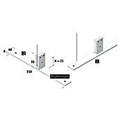 Room Plaza Standfuß (350 x 40 mm, Lichtgrau, Passend für: Room Plaza Hygieneschutzglas)