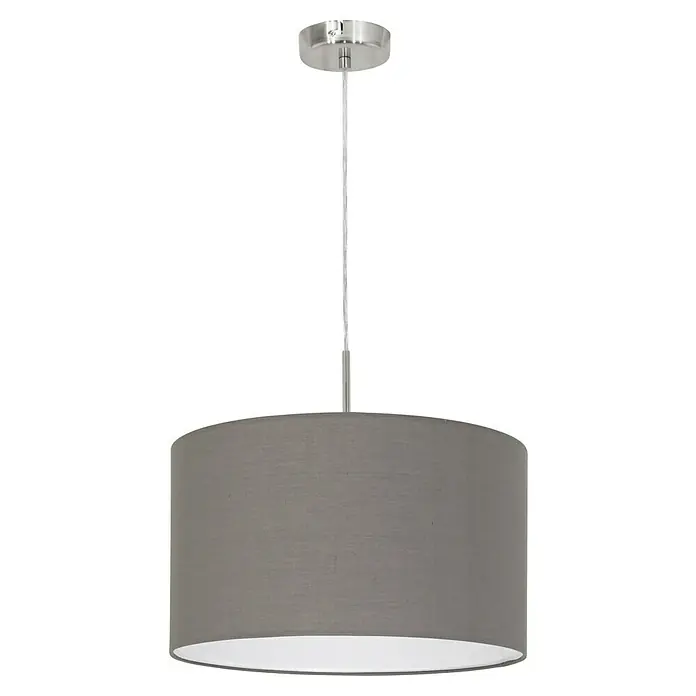 Eglo Pasteri Pendelleuchte rund - Durchmesser: 380 mm, Farbe Schirm: Anthrazit/Braun - Moderne Pendelleuchte in Grau mit schlichtem Design. Ideal für Wohnzimmer oder Essbereich, schafft eine angenehme Atmosphäre.