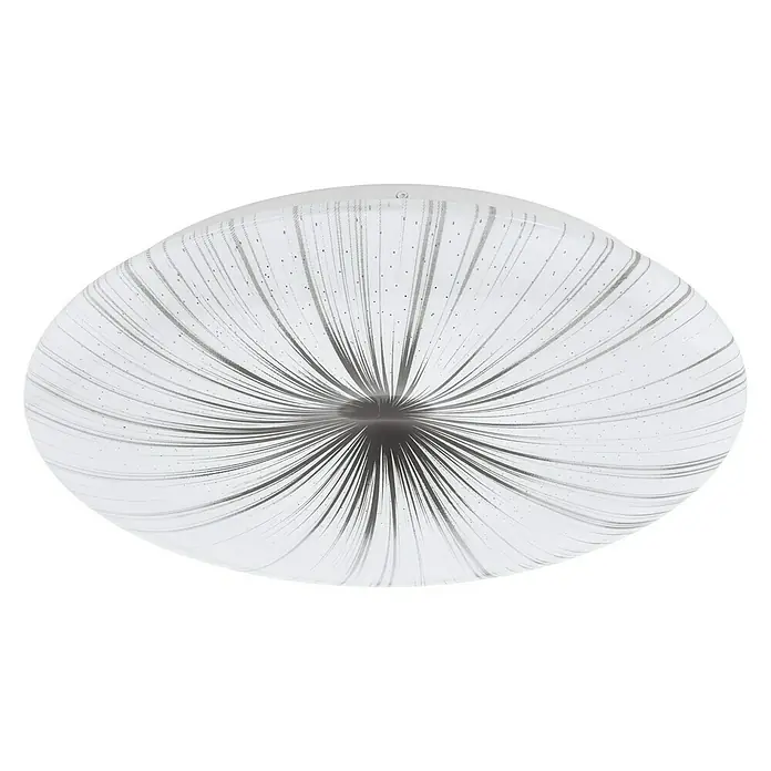 Eglo Plafón LED redondo Nieves - 24 W, Ø x Al: 410 mm x 6,5 cm, Blanco, Blanco, Blanco cálido - Elegante lámpara de techo con un diseño moderno. La lámpara presenta un patrón radiante y proporciona una iluminación agradable.