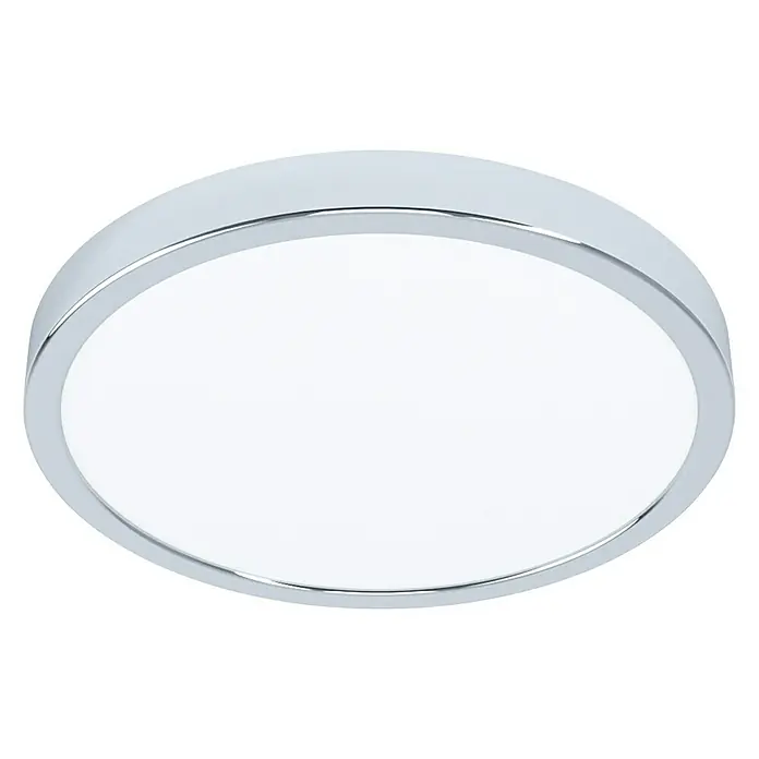 Eglo Fueva 5 LED-Deckenleuchte rund - 20 W, Ø x H: 285 mm x 2,8 cm, Chrom, Warmweiß - Elegante LED-Deckenleuchte mit Chromrand. Die Leuchte sorgt für eine helle und gleichmäßige Ausleuchtung in jedem Raum.