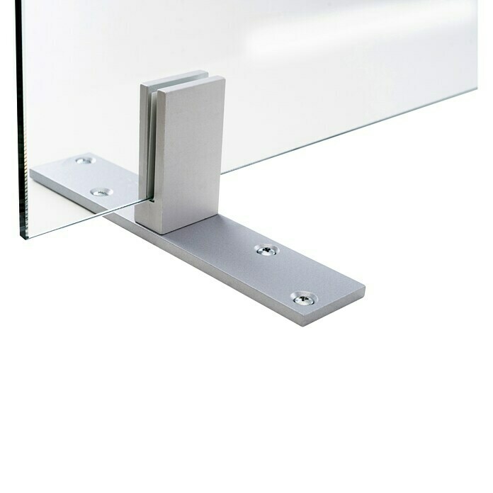 Room Plaza Standfuß (200 x 40 mm, Silber, Passend für: Room Plaza Hygieneschutzglas)