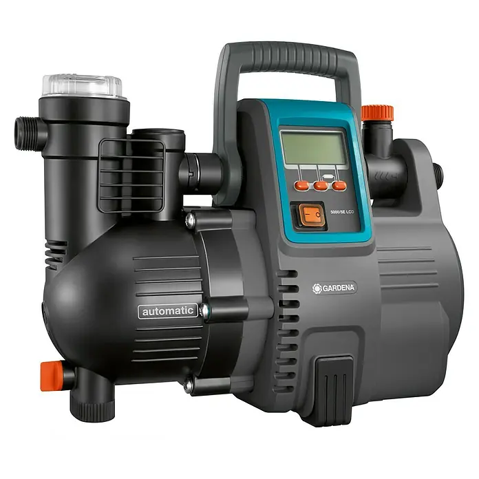 Gardena Hauswasserautomat 5000/5 LCD - 1.300 W, 5.000 l/h, 5 bar - Gardena Hauswasserautomat 5000/5E LCD: Zuverlässige Wasserversorgung für Haus und Garten mit LCD-Anzeige und Automatikfunktion.