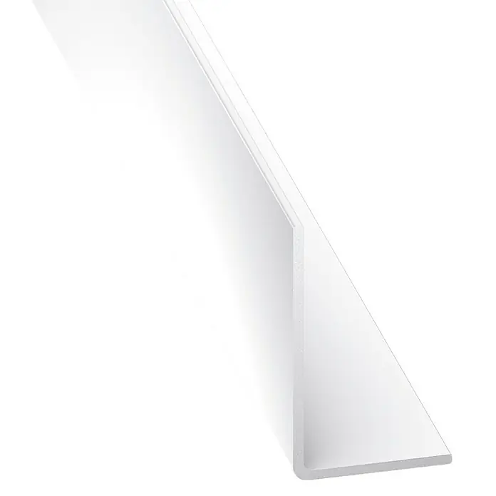 Kantoflex Winkelprofil1.000 x 20 x 10 mm, Stärke: 1,5 mm, Hart-PVC, Weiß - Weißes L-förmiges Profil, ideal für saubere Abschlüsse und Kantenschutz, perfekt für Innenausbau und Möbelbau.