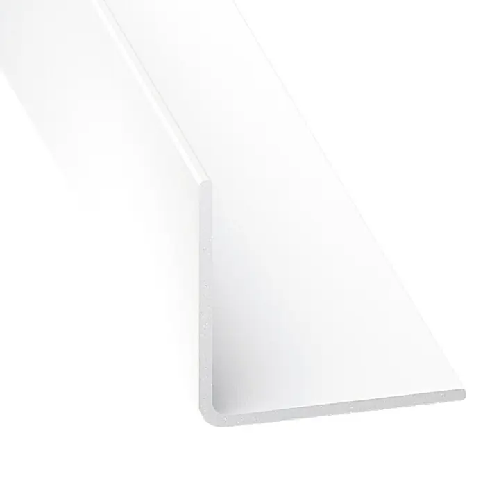Kantoflex Winkelprofil1.000 x 10 x 10 mm, Stärke: 1 mm, PVC, Weiß - Weiße Winkelprofil, ideal für Ecken und Kanten. Das perfekte Material für Schutz und Design in Ihrem Zuhause oder Büro.
