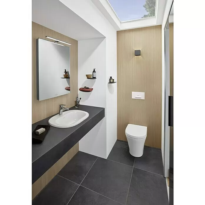 Villeroy & Boch O.novo Einbauwaschbecken - 56 x 40,5 cm, Ohne Spezialglasur, Hahnloch: Mitte, Ohne Überlauf, Weiß - Stimmungsaufnahme