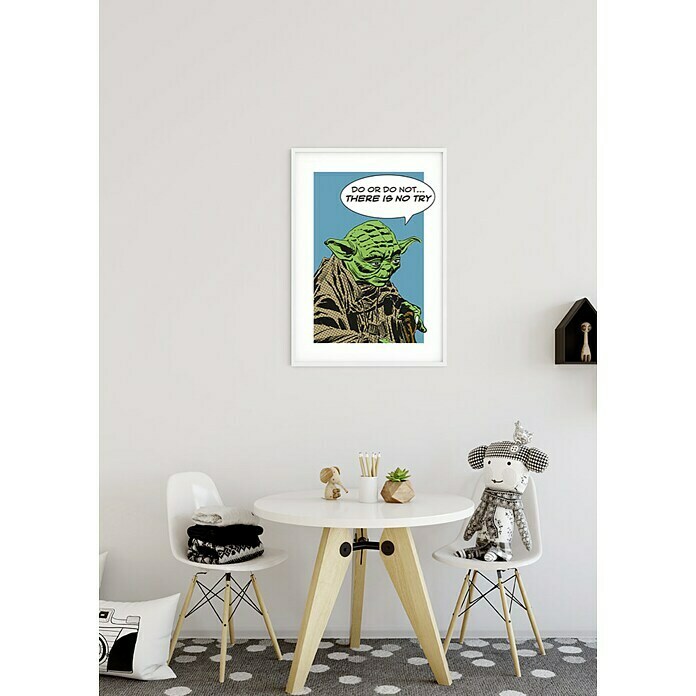 Komar Star Wars Wandbild Comic Quote Yoda (50 x 70 cm, Vlies)