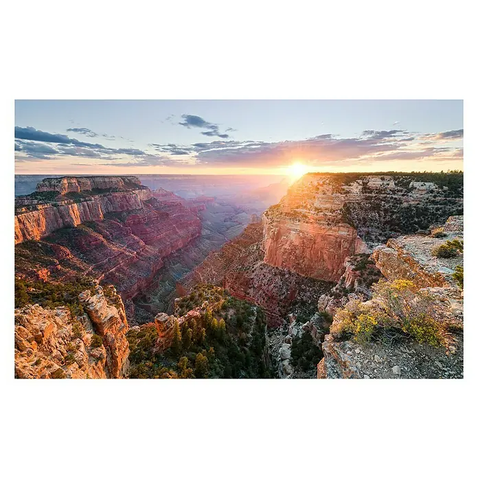 Komar Stefan Hefele Edition 2 Fototapete Imperial View - 9 -tlg., B x H: 450 x 280 cm, Vlies - Sonnenaufgang am Grand Canyon mit Blick auf die majestätische Landschaft.