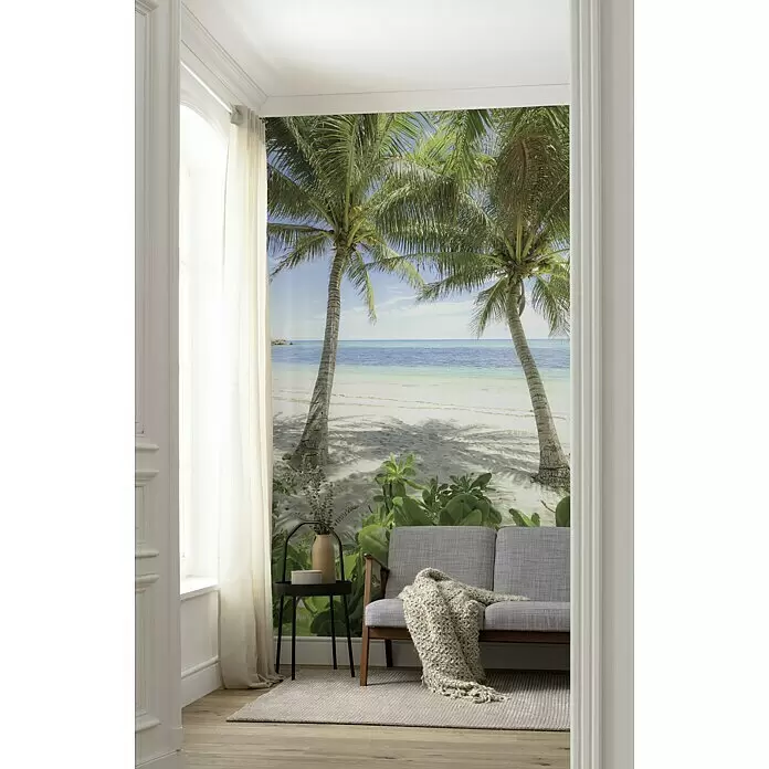 Komar Stefan Hefele Edition 2 Fototapete Palmy Beach - 4 -tlg., B x H: 200 x 280 cm, Vlies - Stimmungsaufnahme