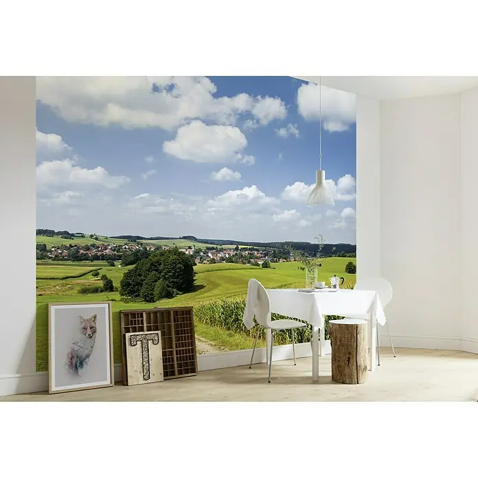 Komar Stefan Hefele Edition 2 Fototapete Bayerische Idylle - 7 -tlg., B x H: 350 x 280 cm, Vlies - Wandbild mit einer malerischen Landschaft, das Ihrem Raum eine beruhigende und natürliche Atmosphäre verleiht.\n