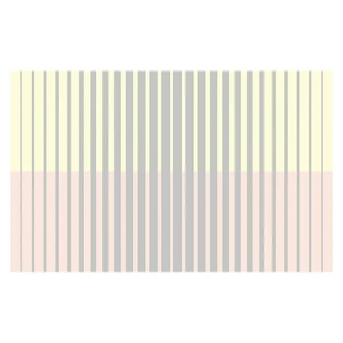 Komar Pure Fototapete Lamello Mezzo - 4 -tlg., B x H: 400 x 250 cm, Vlies - Abstrakte Grafik mit abwechselnden gelben und grauen vertikalen Streifen, die eine interessante optische Täuschung erzeugen.