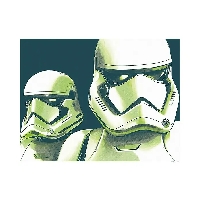 Komar Star Wars Poster Faces Stormtrooper - Star Wars, B x H: 50 x 40 cm - Star Wars Stormtrooper: Bild von zwei ikonischen Stormtroopern aus Star Wars, detailliert und in Grün gehalten.