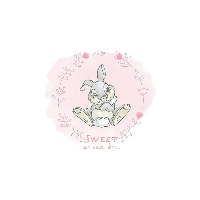 Komar Disney Edition 4 Poster Klopfer - Disney, B x H: 30 x 40 cm - Süßer als süß! Ein bezauberndes Bild von einem niedlichen Häschen, umgeben von zarten Blumen, das Wärme und Freude verbreitet.