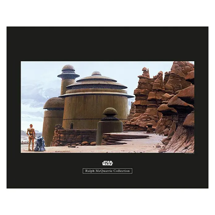 Komar Star Wars Poster RMQ Jabbas Palace - Star Wars, B x H: 50 x 40 cm - Star Wars Ralph McQuarrie Collection mit markanten Bauten und Droiden, eine Hommage an die frühe Konzeptkunst.