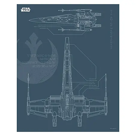 Komar Star Wars Poster Blueprint X-Wing