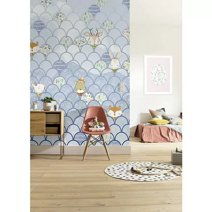 Komar Pure Fototapete Shelly Bluewave - 2 -tlg., B x H: 200 x 250 cm, Vlies - Stimmungsaufnahme