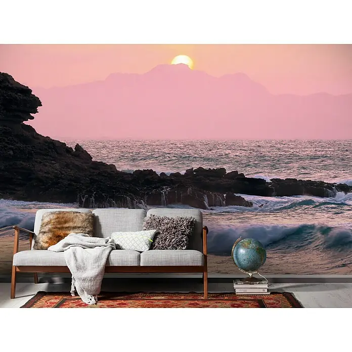 Komar Stefan Hefele Edition 1 Fototapete Forbidden Love - 4 -tlg., B x H: 400 x 250 cm, Vlies - Wandbild mit Landschaftsmotiv. Ein schönes Wandbild mit einem Küstenmotiv bei Sonnenuntergang, ideal für Wohnzimmer.