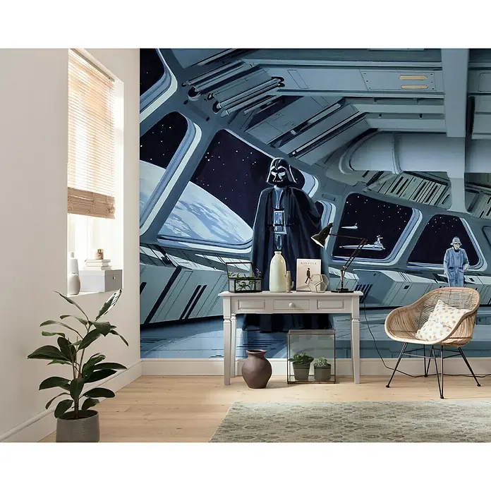 Komar Star Wars Fototapete RMQ Stardestroyer Deck - 10 -tlg., B x H: 500 x 250 cm, Vlies - Die Star Wars Tapete mit Darth Vader im Raumschiff-Design ist ein echter Hingucker und verleiht jedem Raum eine galaktische Atmosphäre.