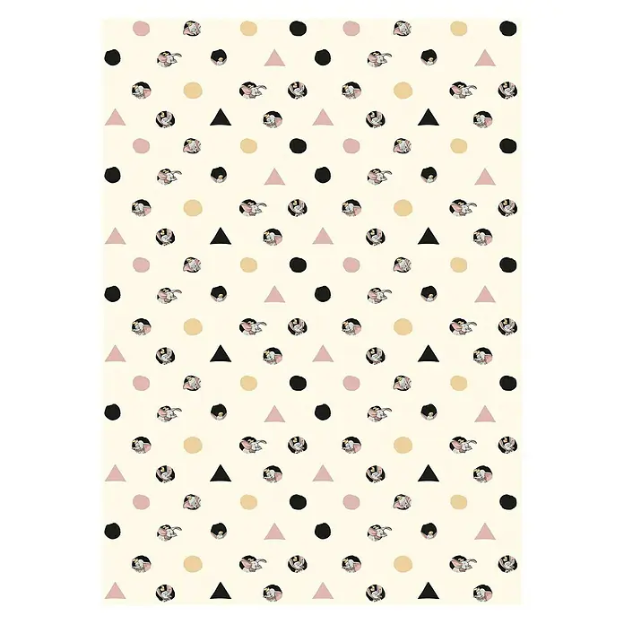 Komar Disney Edition 4 Fototapete Dumbo Angles & Dots - 4 -tlg., B x H: 200 x 280 cm, Vlies - Muster mit Dumbo, Dreiecken und Kreisen.