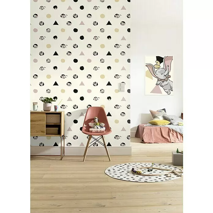 Komar Disney Edition 4 Fototapete Dumbo Angles & Dots - 4 -tlg., B x H: 200 x 280 cm, Vlies - Stimmungsaufnahme