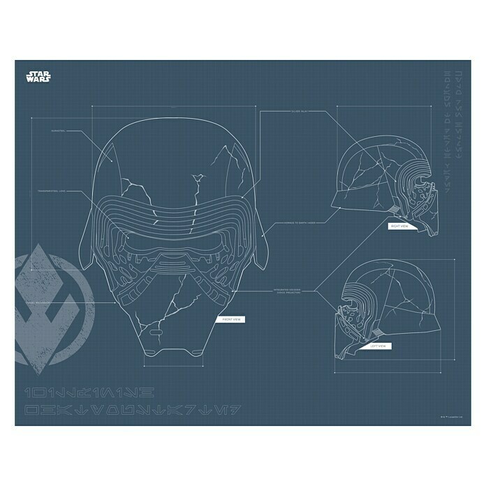 Kylo EP9 Blueprint Wars (Star Poster 70 x Helmet H: cm) Komar BAUHAUS B | x 50 Wars, Star