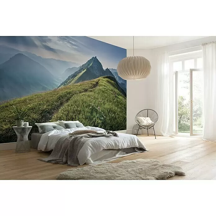 Komar Pure Fototapete Green Vein - 4 -tlg., B x H: 400 x 250 cm, Vlies - Stimmungsaufnahme