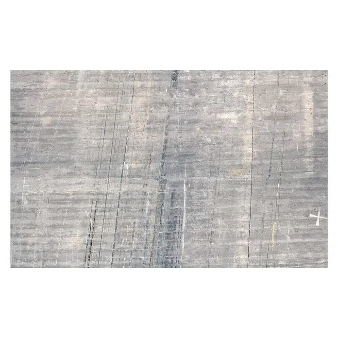 Komar Pure Fototapete Concrete - 4 -tlg., B x H: 400 x 250 cm, Vlies - Detailaufnahme einer grauen Betonfläche mit feinen Rissen und Texturen, ideal für Hintergründe oder Texturen.
