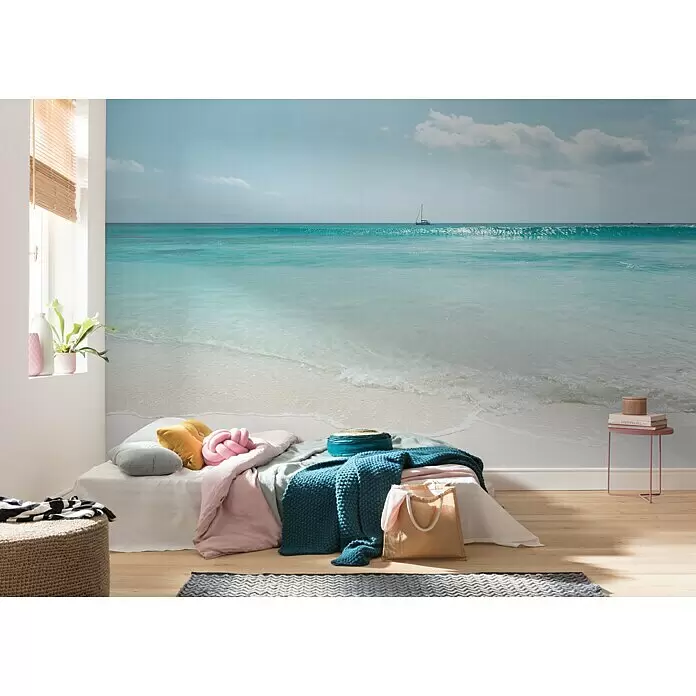 Komar Pure Fototapete Azur Ocean - 4 -tlg., B x H: 400 x 250 cm, Vlies - Stimmungsaufnahme