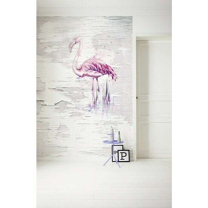 Komar Infinity Fototapete Pink Flamingo (2-tlg., 200 x 250 cm, Vlies)