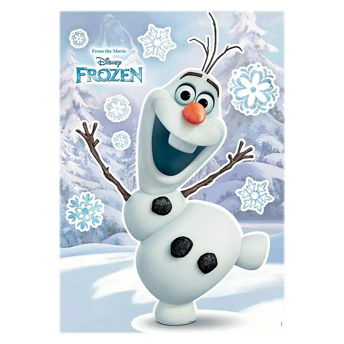 Komar Disney Edition 4 Dekosticker Olaf - 9 -tlg., Bunt - Lächelnder Olaf aus "Die Eiskönigin" als Wandsticker. Bringen Sie mit diesem fröhlichen Schneemann winterliche Freude in jedes Zimmer.