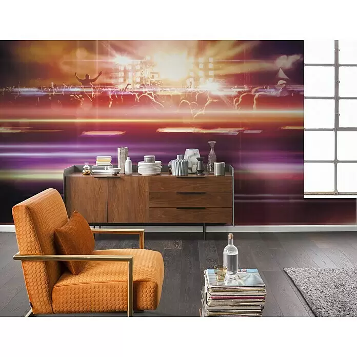 Komar Infinity Fototapete Open Air - 4 -tlg., B x H: 400 x 250 cm, Vlies, Rock - Stimmungsaufnahme