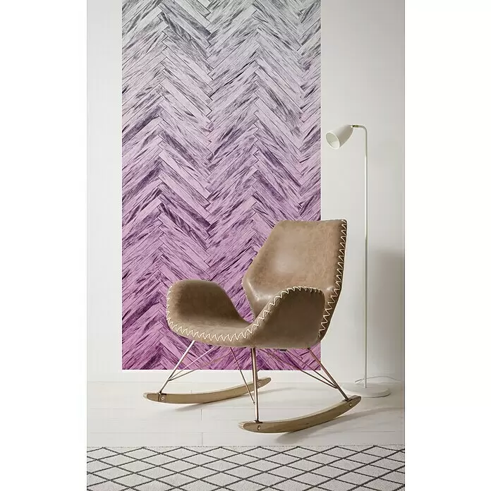 Komar Infinity Fototapete Herringbone Pink Panel - 1 -tlg., B x H: 100 x 250 cm, Vlies - Stimmungsaufnahme