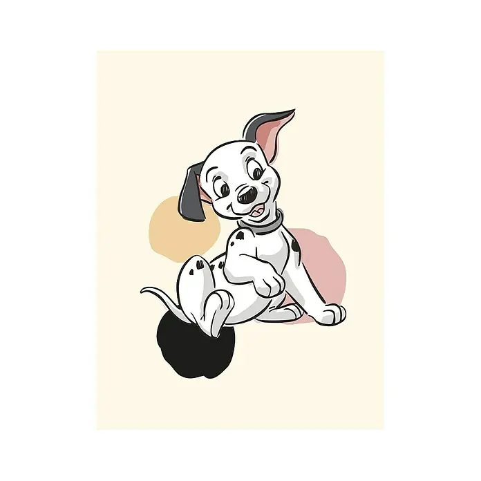 Komar Disney Edition 4 Poster 101 Dalmatiner Dots - Disney, B x H: 30 x 40 cm - Niedlicher Dalmatiner-Welpe Illustration. Ein bezauberndes Bild eines Dalmatiner-Welpen mit typischen schwarzen Flecken und freundlichem Ausdruck.