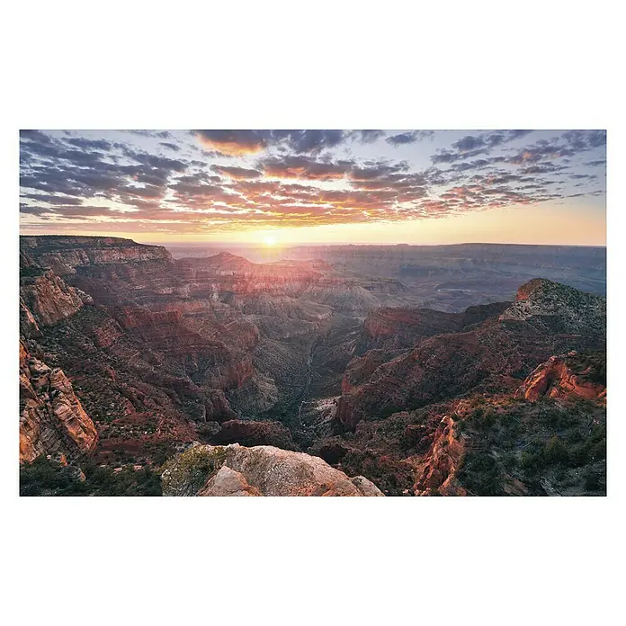 Komar Stefan Hefele Edition 1 Fototapete The Canyon - 4 -tlg., B x H: 400 x 250 cm, Vlies - Atemberaubender Blick in den Grand Canyon bei Sonnenaufgang. Die roten Felsen leuchten im Morgenlicht.
