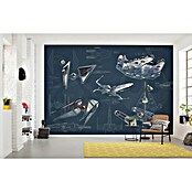 Komar Star Wars Fototapete Blueprint Dark (400 x 280 cm, Vlies)