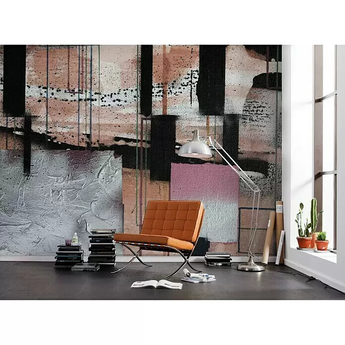 Komar Pure Fototapete Squares Dropping - 5 -tlg., B x H: 500 x 280 cm, Vlies - Stimmungsaufnahme