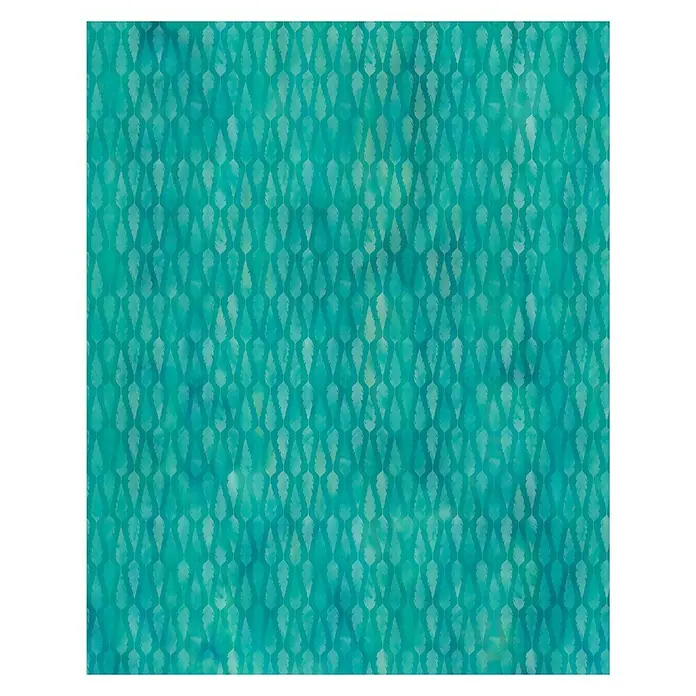 Komar Infinity Fototapete Wild Flamingo - 2 -tlg., B x H: 200 x 280 cm, Vlies - Türkisblaues Stoffmuster mit filigranen, rautenförmigen Verzierungen, das eine ruhige und elegante Textur für vielfältige Designprojekte bietet.