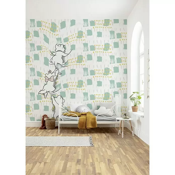Komar Disney Edition 4 Fototapete Kitty Climbers - 5 -tlg., B x H: 250 x 280 cm, Vlies - Stimmungsaufnahme