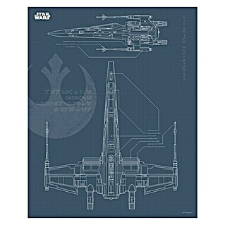Komar Star Wars Poster Blueprint X-Wing (Star Wars, B x H: 50 x 70 cm)