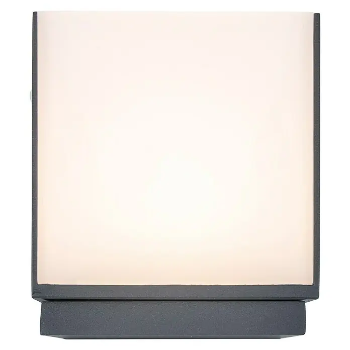 Lutec Cuba LED-Außenwandleuchte - 12 W, 10 x 14,8 x 11,6 cm, Anthrazit, IP54 - Die elegante LED-Wandleuchte spendet diffuses Licht und ist ideal für moderne Innen- und Außenbereiche. Robuste Bauweise mit stilvollem Design.