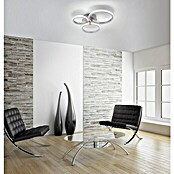 LeuchtenDirekt Plafón LED (18 W, Plateado, L x An x Al: 47 x 38 x 6,5 cm)