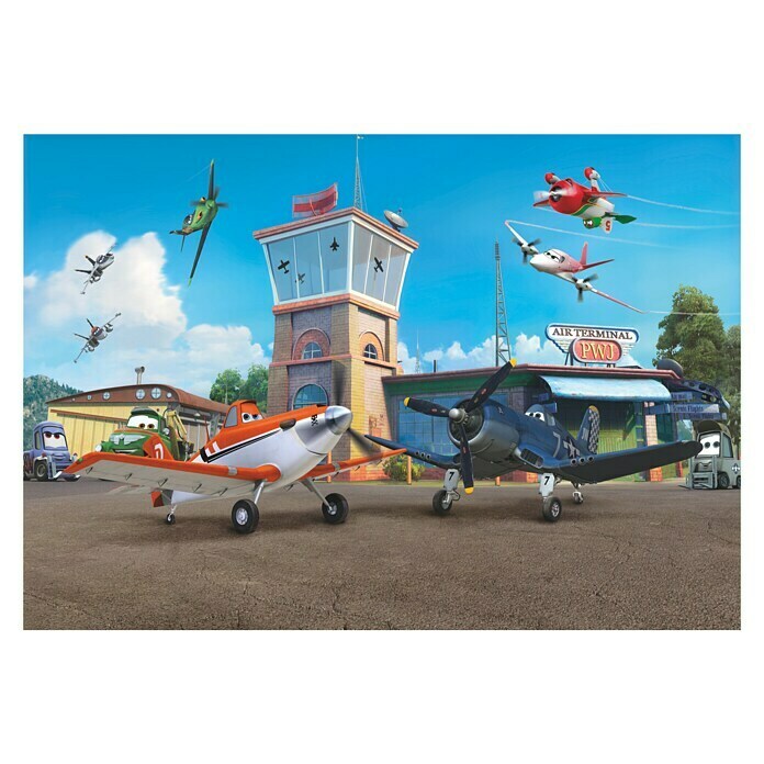 Komar Disney Edition 4 Fototapete Planes Terminal (8-tlg., 368 x 254 cm, Papier)