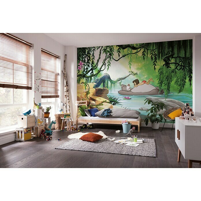 Komar Disney Edition 4 Fototapete Jungle Book Swimming with Baloo (8-tlg., 368 x 254 cm, Papier)