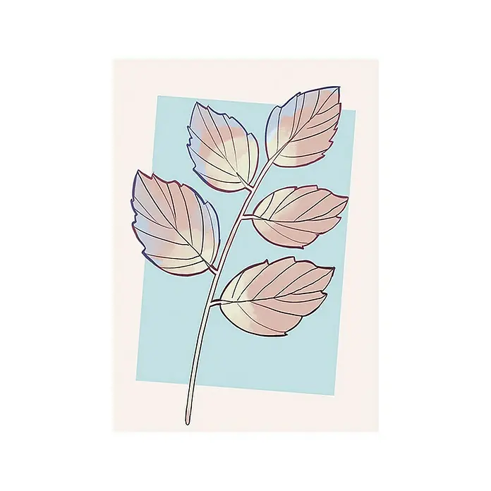 Komar Disney Edition 4 Poster Cinderella Plant - Disney, B x H: 50 x 70 cm - Ein botanisches Wandbild mit filigranen Blättern in zarten Farben, die jedem Raum einen Hauch von Natur verleihen. Die Illustration ist elegant und ansprechend.